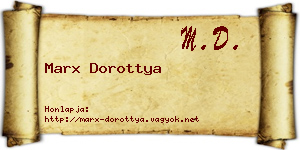 Marx Dorottya névjegykártya